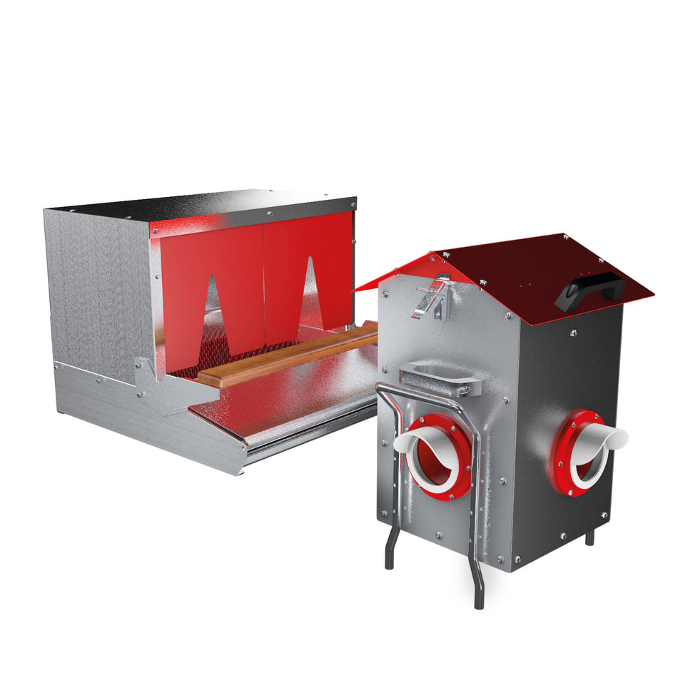 Premium-Starterset L: Legenest Flach + Futterautomat mit Standfuß