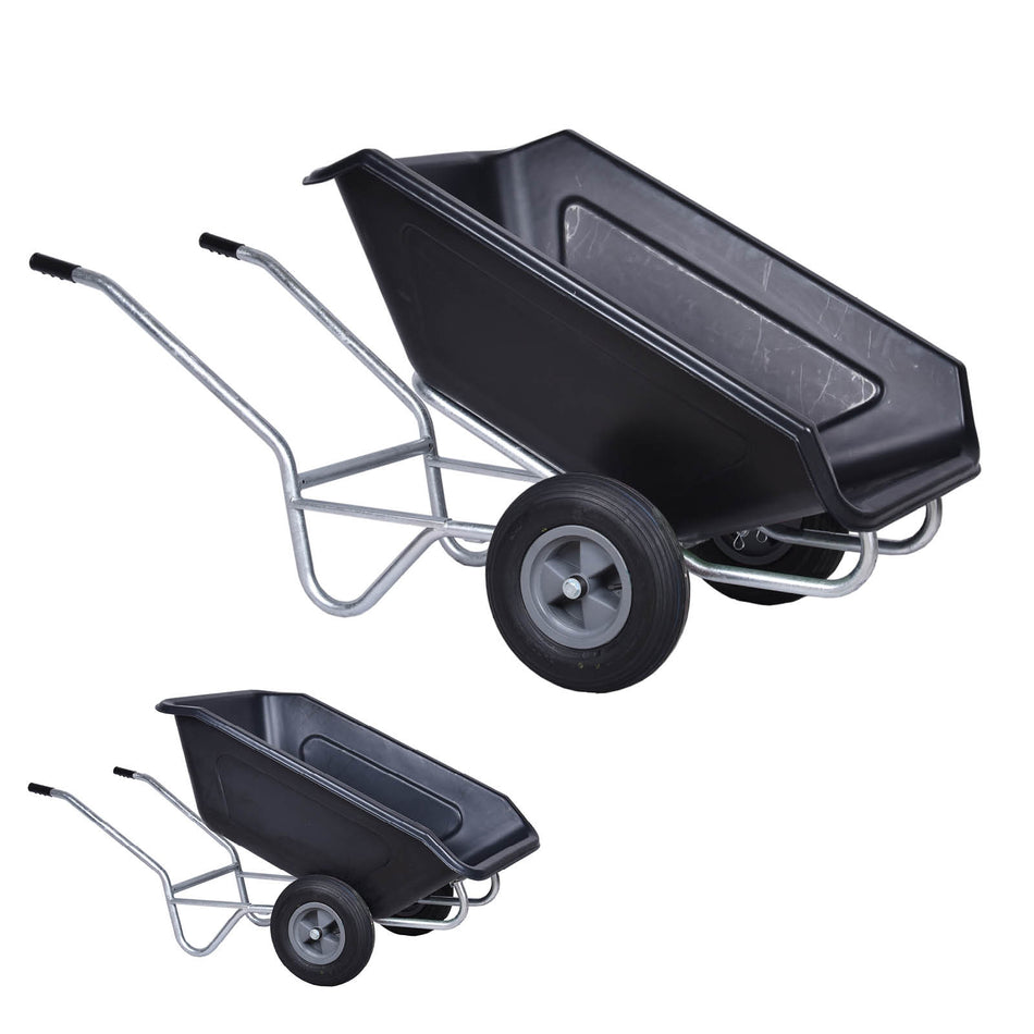 Kippschubkarre 90° MPK 350 - 400 L, zweiachsig, verzinkt