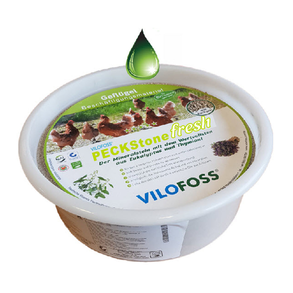 Kräuter-Pickstein mit Eukalyptus und Thymian, biotauglich, für natürliches Pickverhalten & Stressabbau