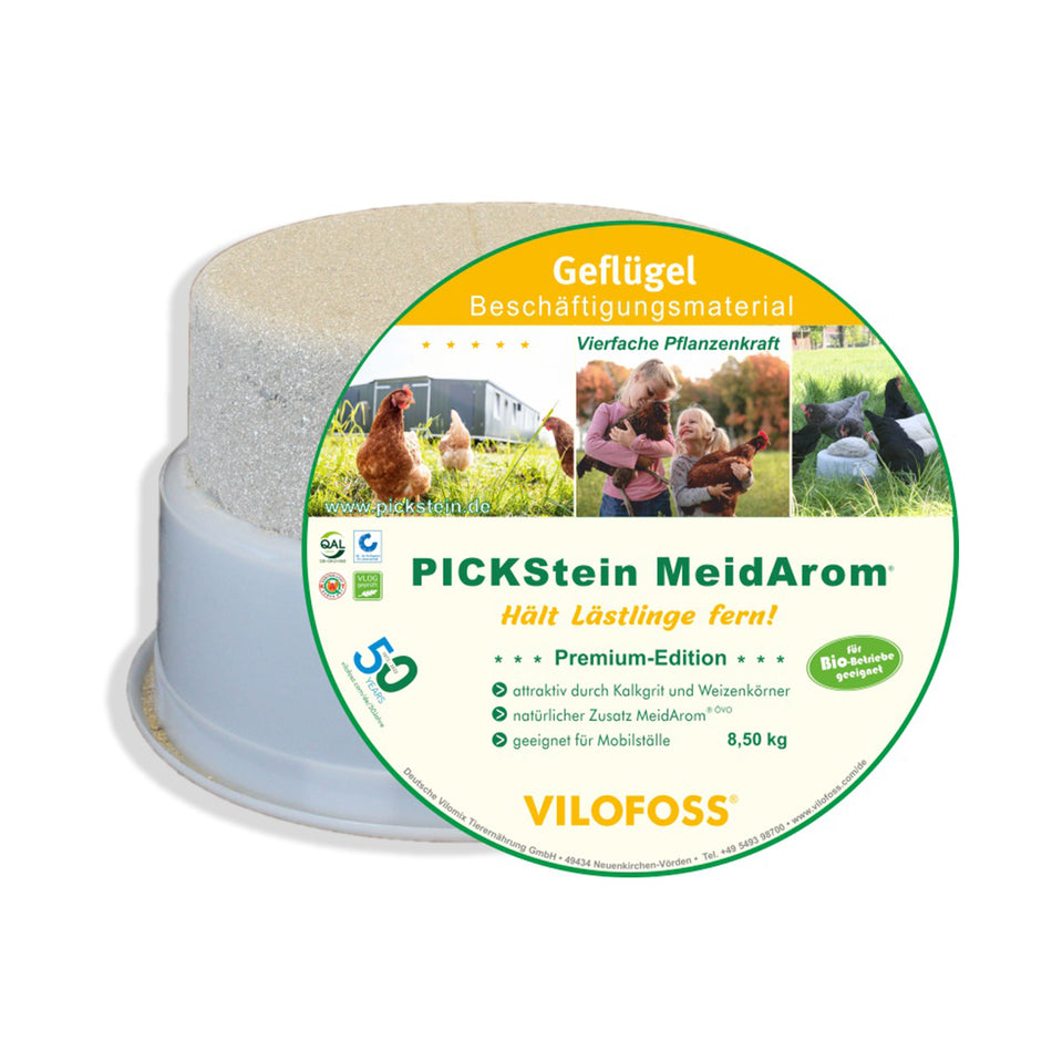 Pickstein mit MeidArom®, biotauglich, für natürliches Pickverhalten & Stressabbau mit Milbenabwehr