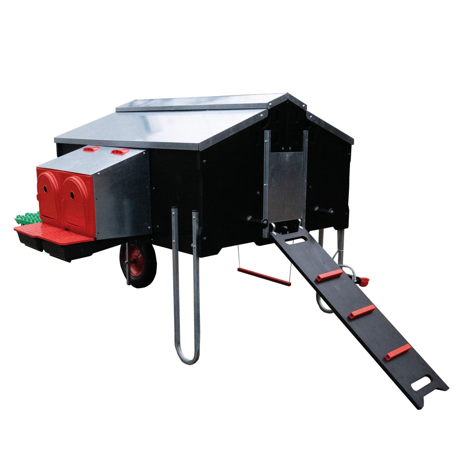 Hühnermobil "BARONESSA 10" 1,2 x 1 m mit Rädern - für bis zu 10 Hühner