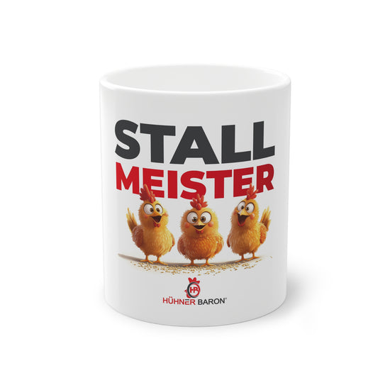 Süße Tasse mit Tiermotiv – Perfektes Geschenk für Hühnerliebhaber Motiv "Stallmeister"