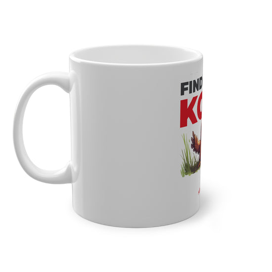 Süße Tasse mit Tiermotiv – Perfektes Geschenk für Hühnerliebhaber Motiv "Findet sein Korn"
