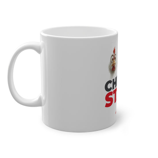 Süße Tasse mit Tiermotiv – Perfektes Geschenk für Hühnerliebhaber Motiv "Chef im Stall"