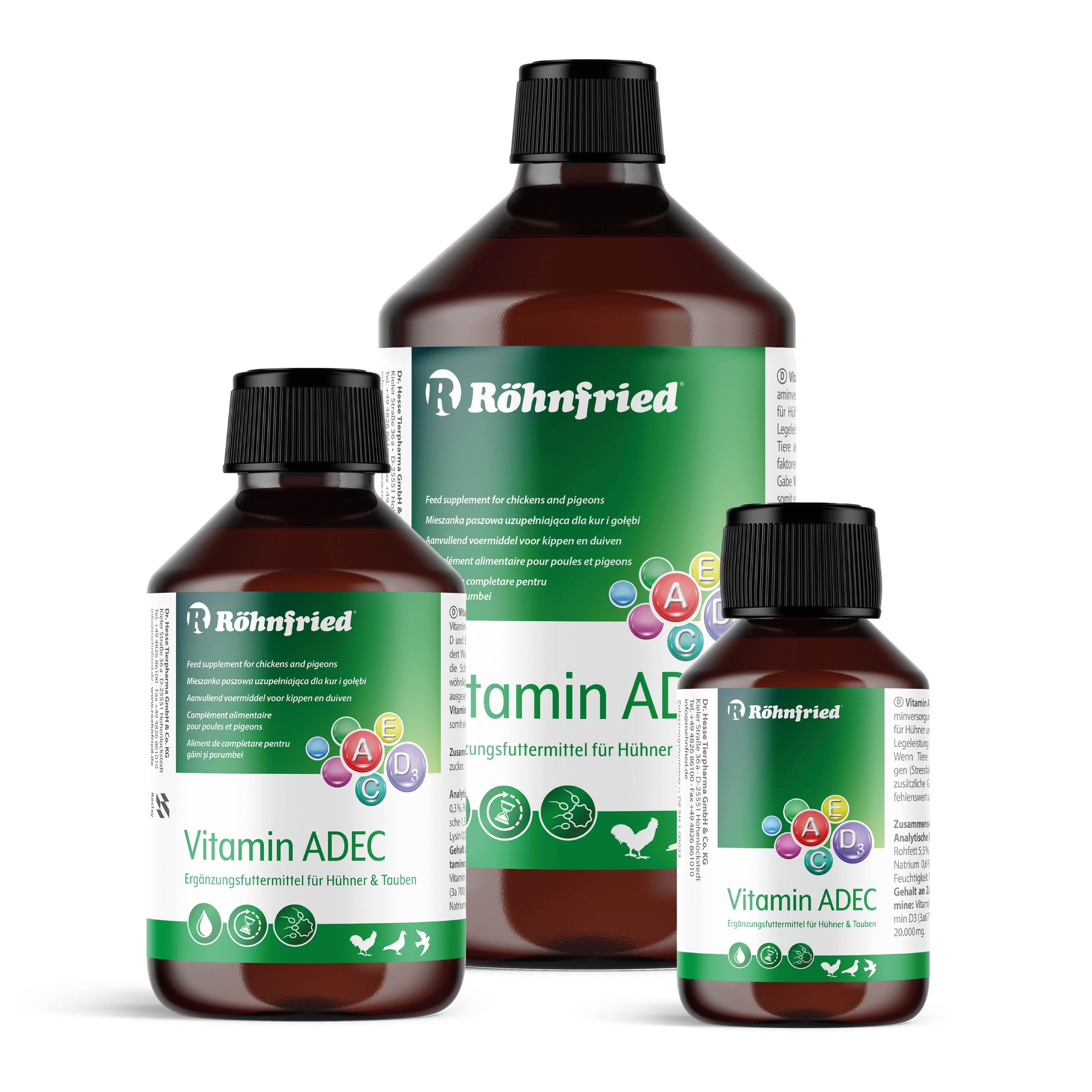 Vitamin ADEC für Hühner: Optimale Versorgung mit 100ml/250ml/1000ml