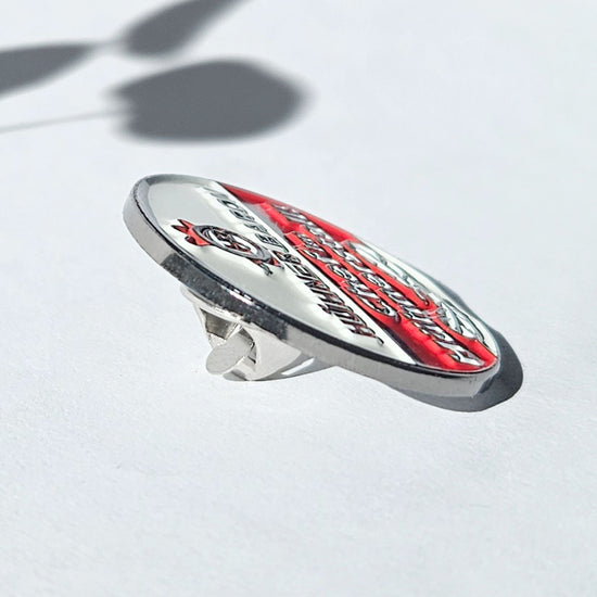 Metall-Anstecknadel "Chef im Hühnerstall"