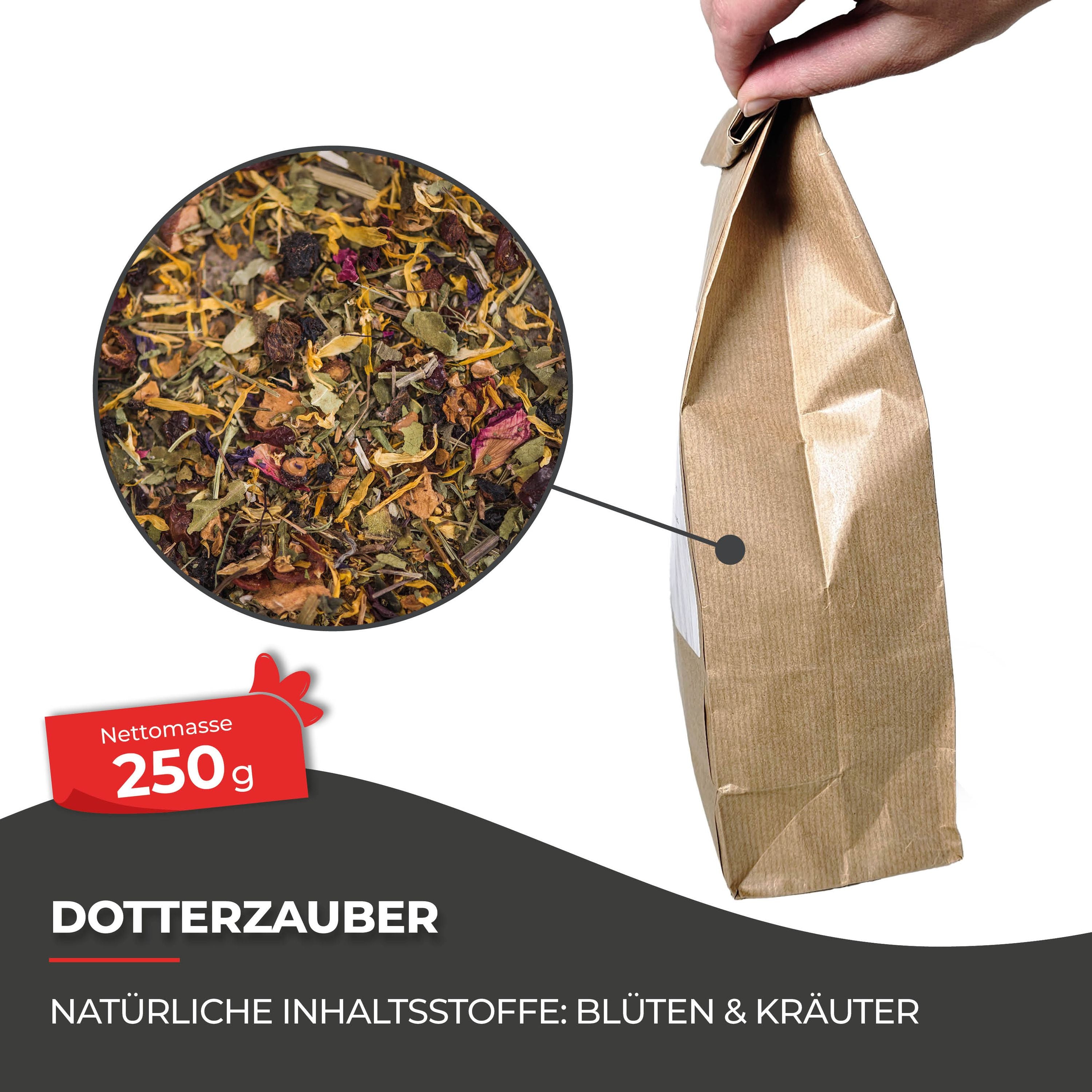 Kräuter für Hühner: 250 g Dotterzauber für goldgelben Dotter bei Eiern