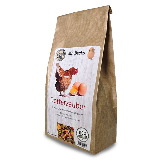 Kräuter für Hühner: 250 g Dotterzauber für goldgelben Dotter bei Eiern