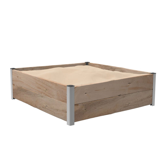 Sandbad für Hühner mit Aluminium-Profilen 1 m² - Höhe 30 cm