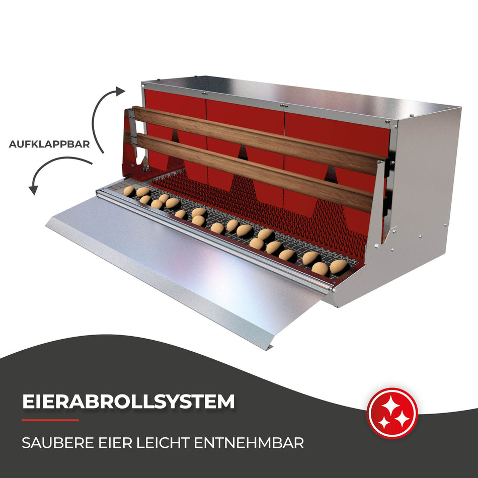 Stapelbares Legenest mit Flachdach für bis zu 25 Hühner