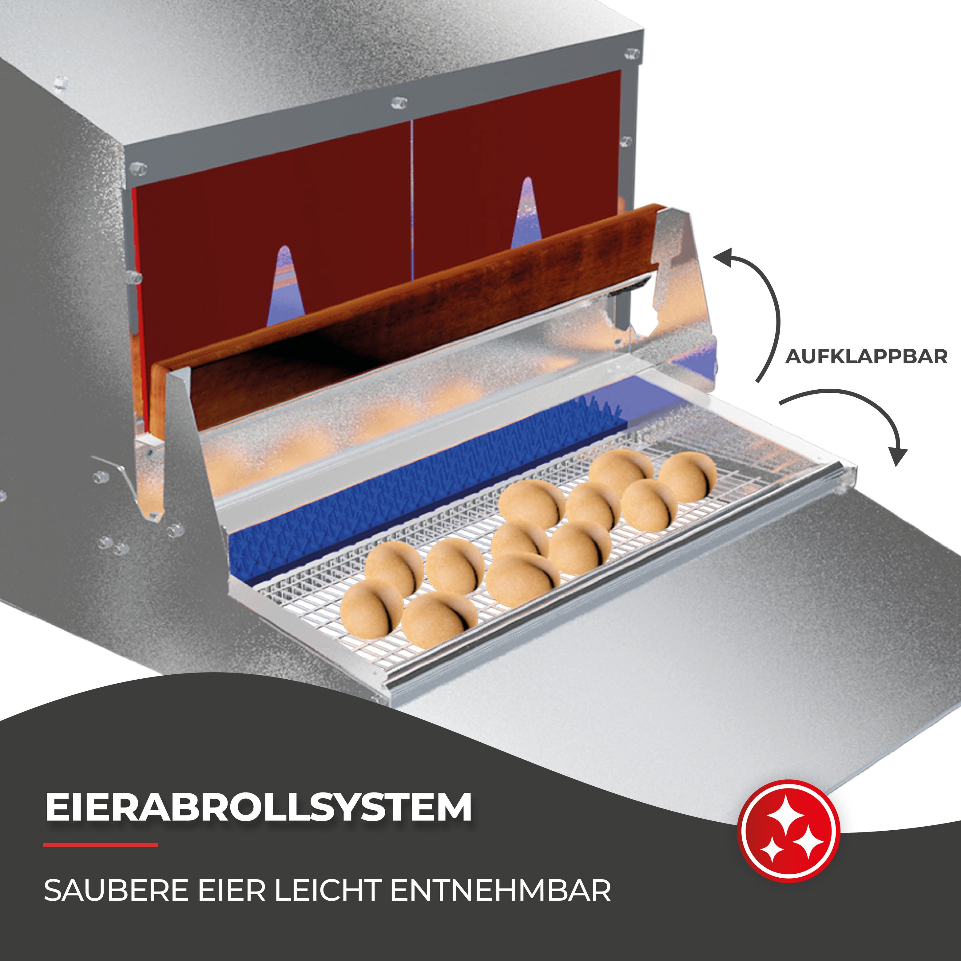 Premium-Starterset L: Legenest + Futterautomat mit Standfuß