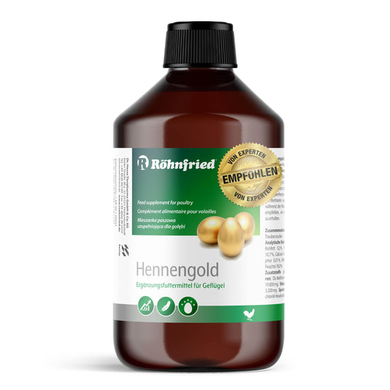 Hennengold Tränkenzusatz gegen Wind- und Knickeier 500ml/1000ml/5000ml