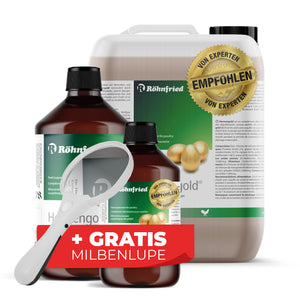 Hennengold Tränkenzusatz gegen Wind- und Knickeier 500ml/1000ml/5000ml