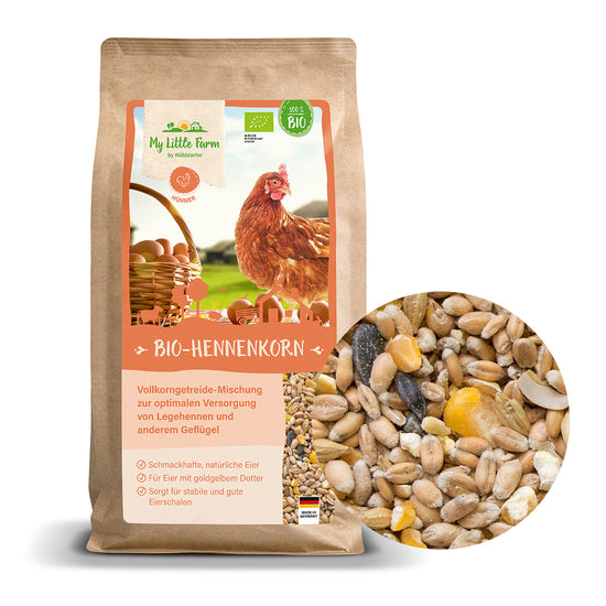 Bio Hennenkorn Ergänzungsfutter mit Muschelschrot