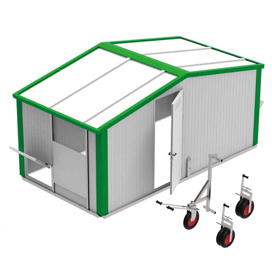 Hühnermobil + Kupplungssatz 11 m²