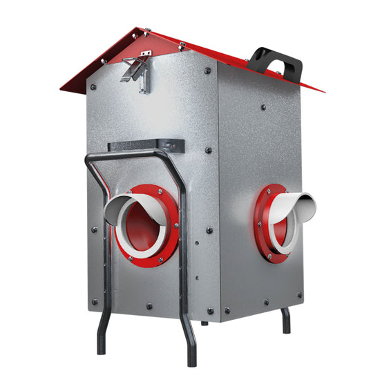 Futterautomat für bis zu 20 Hühner mit Standfuß - CLUCK-O-MATIC®