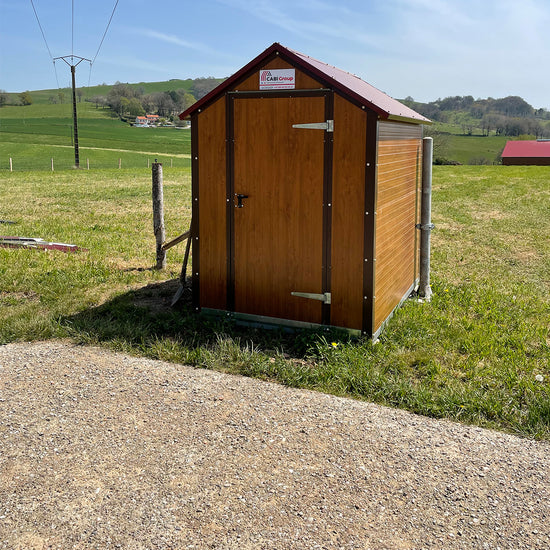 Hygieneschleuse 2,3 x 1,6 x 2,2 m, inkl. Zubehör, Holzoptik