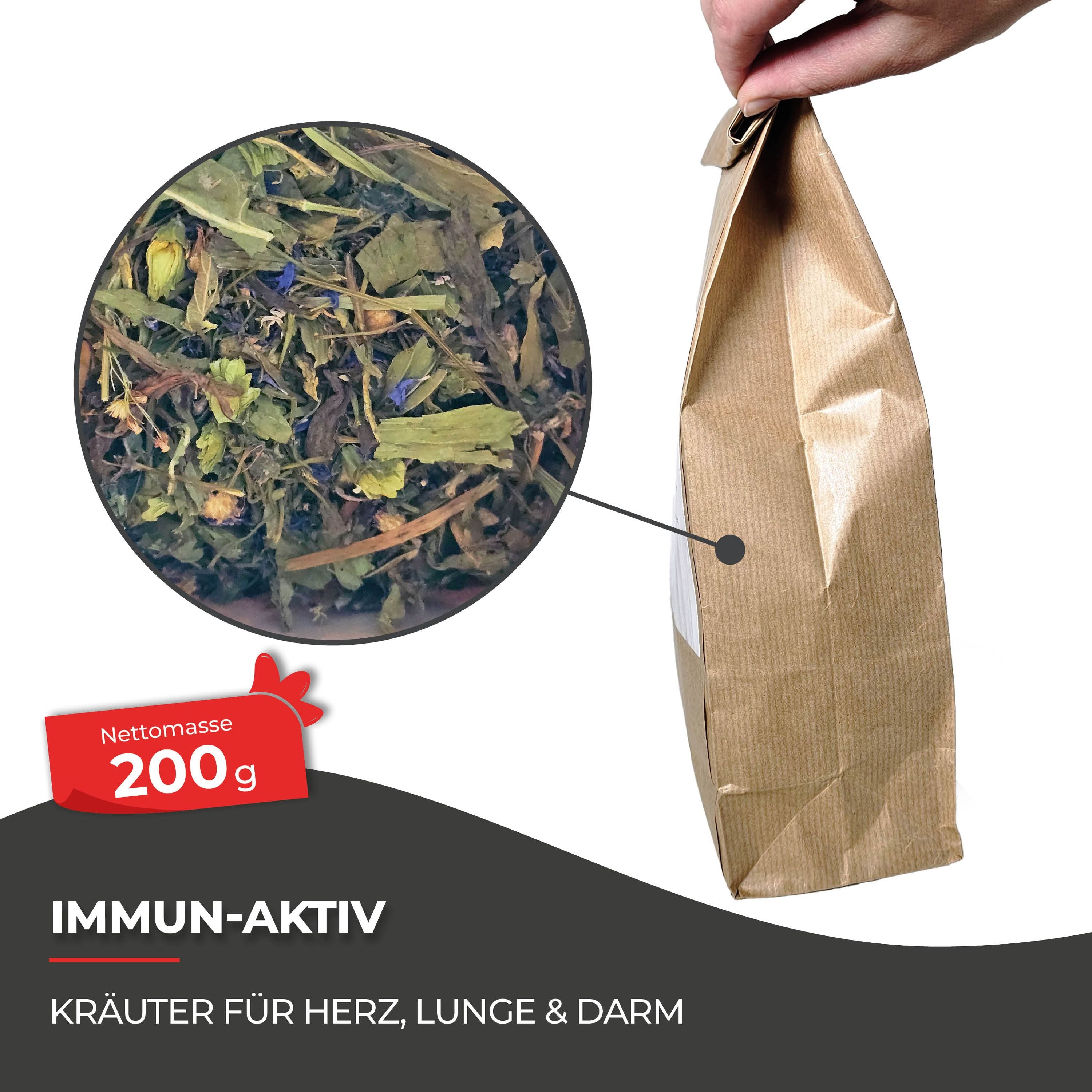 Immunsystem bei Hühner stärken: 250 g Naturkräuter-Mischung