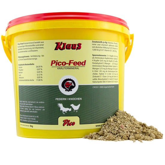 PICO-FEED Kräutermineral, Für schöne Federn & starke Knochen