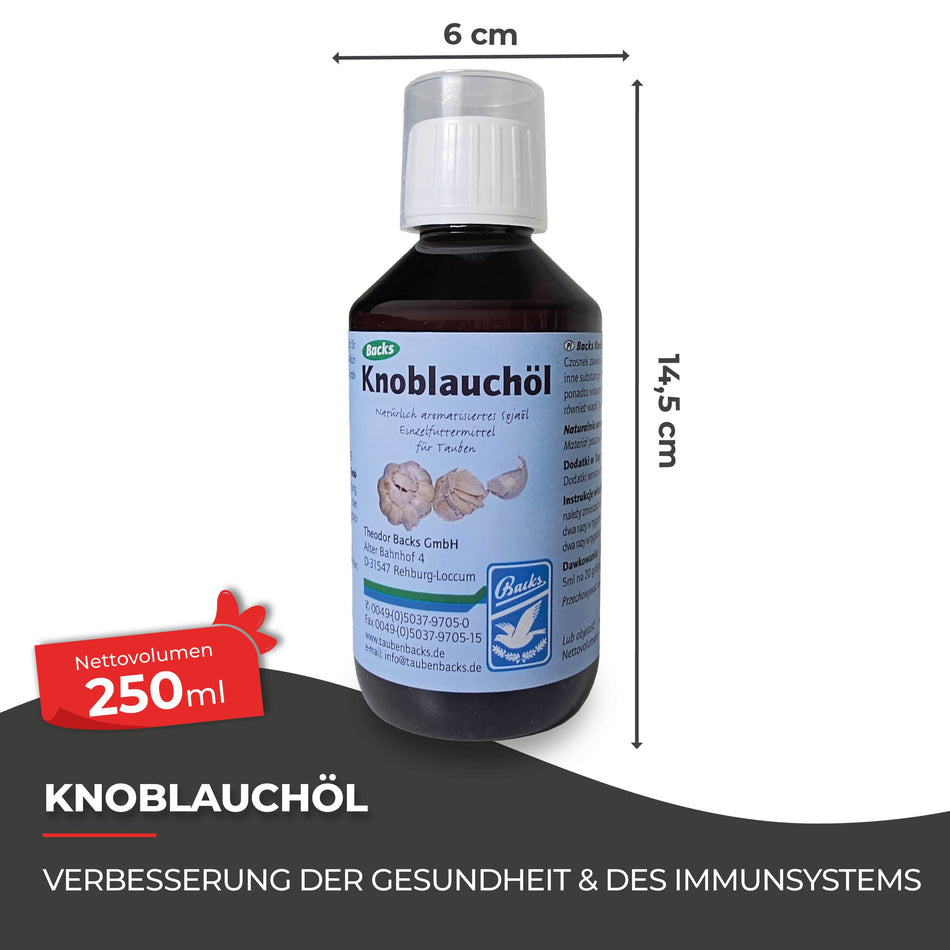 250 ml Knoblauchöl für Hühner: Immunsystem stärken und Parasiten bekämpfen