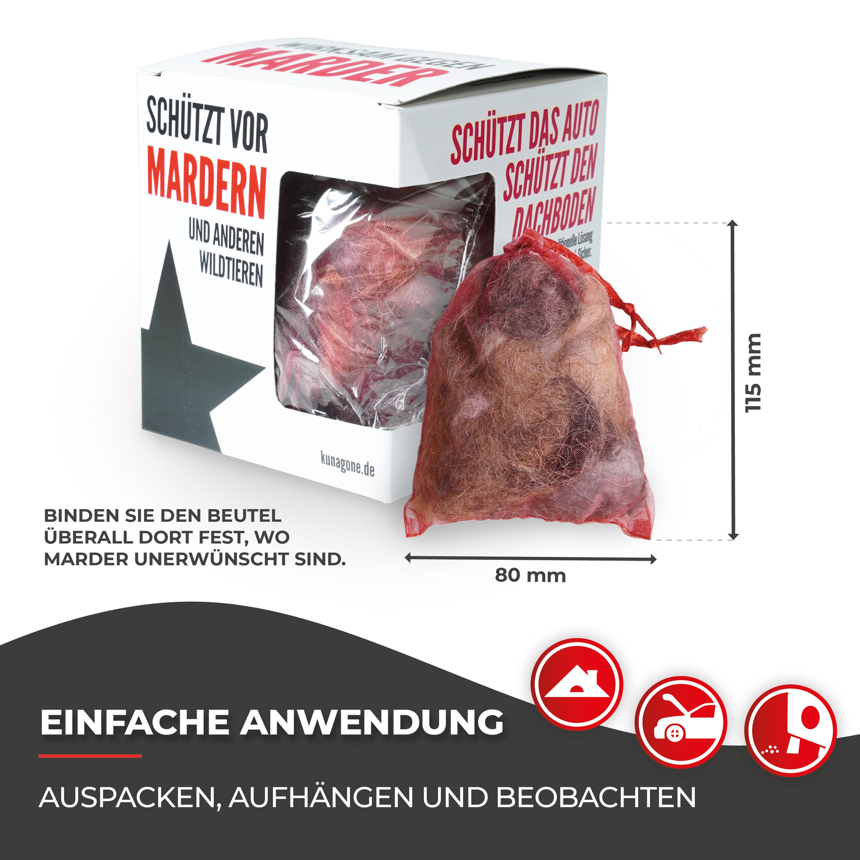 Effektiver Marderschutz – Wählen Sie zwischen 6 oder 1 Beutel