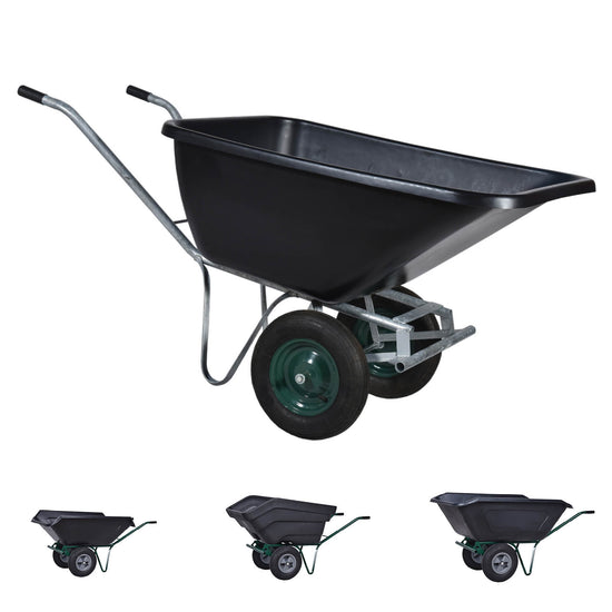 Schubkarre LV2 200 - 350 L, zweiachsig, verzinkt, ausbalanciert