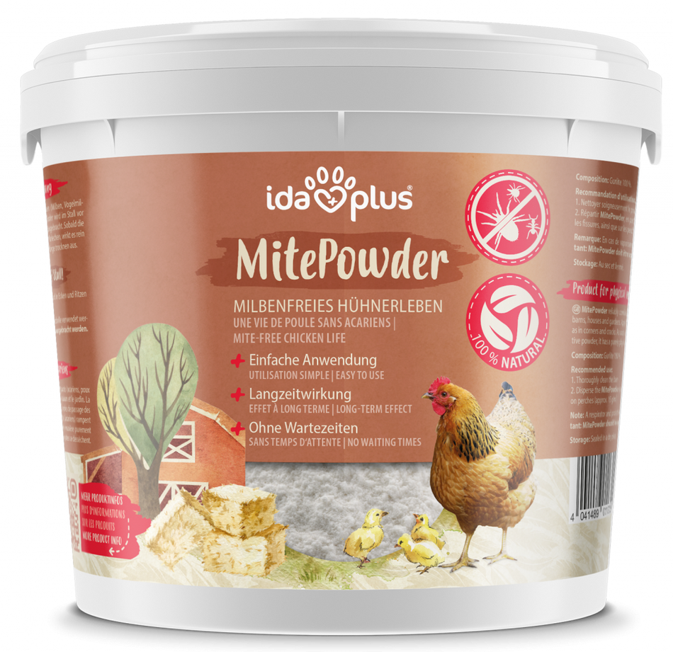 Mite-Powder - gegen rote Vogelmilben und alle kriechenden Insekten
