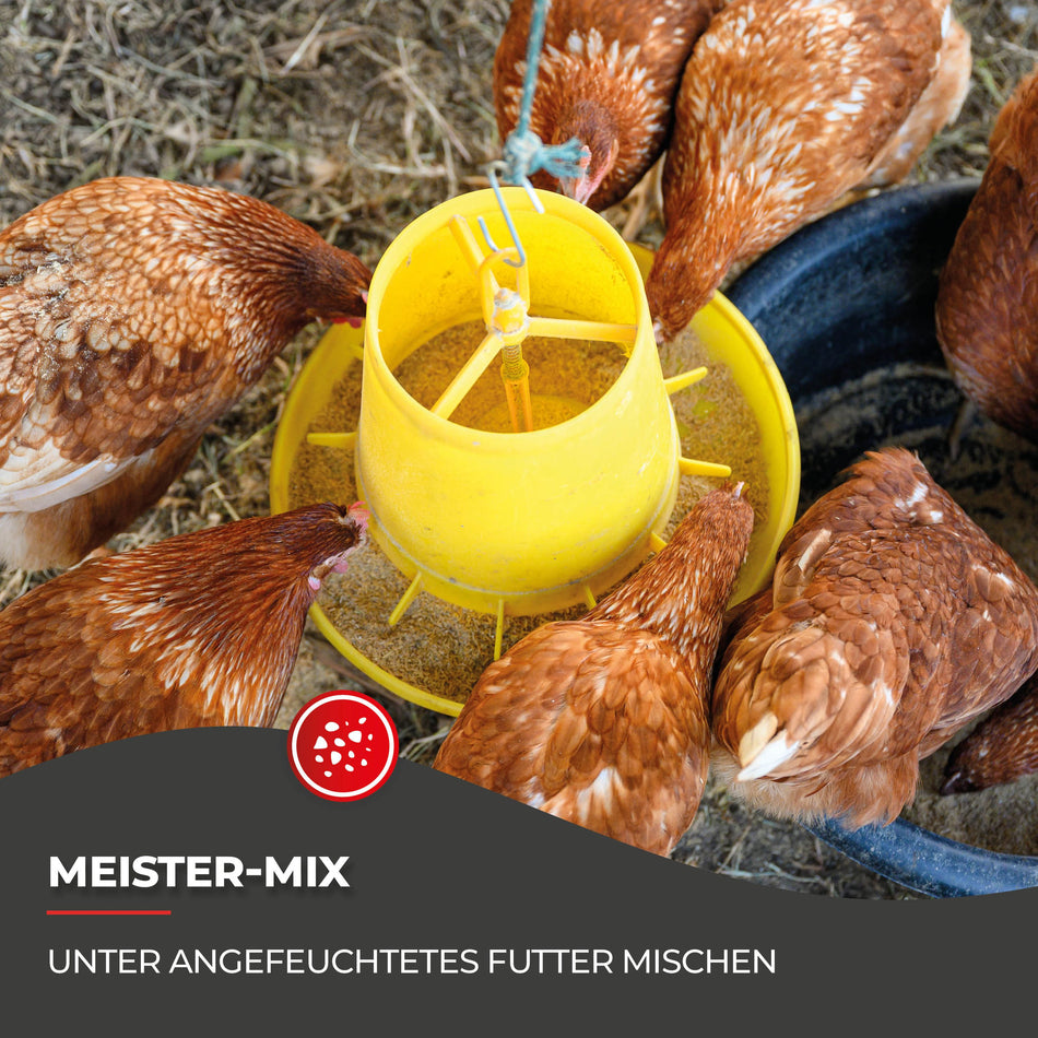 Aminosäuren und Vitamine für Hühner: 500 g und 1000 g Meister-Mix mit wertvollen Mineralstoffen