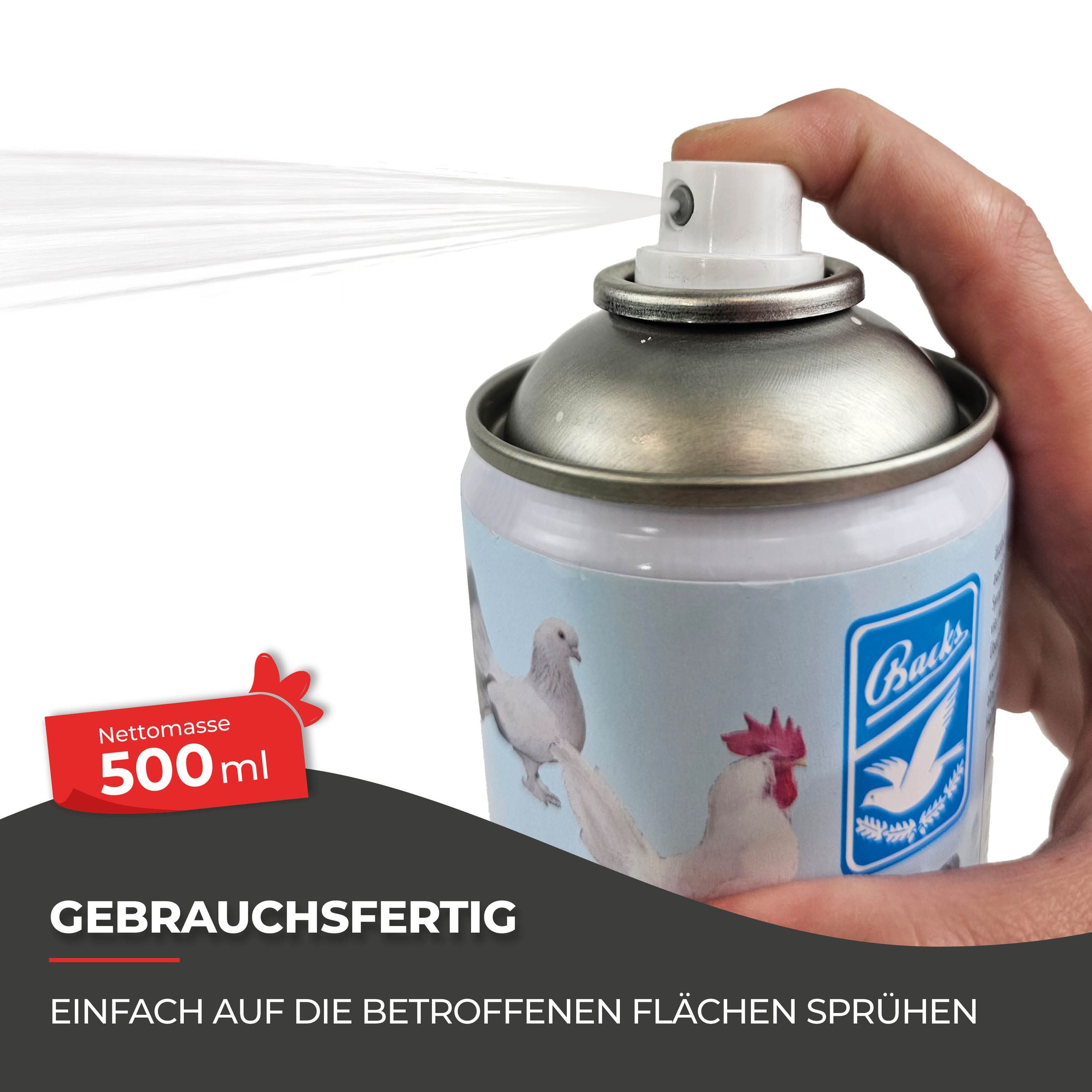 Milben bei Hühner bekämpfen: 500 ml Milbentod SD Spray