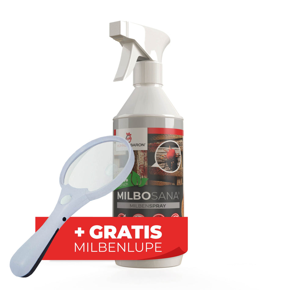 Hühnermilben bekämpfen mit Milbosana® Milbenspray 500ml