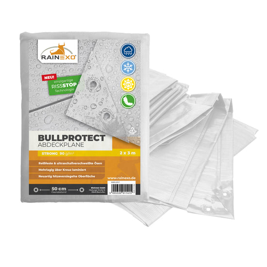 Hühnerauslauf Abdeckung 90g/m², Abdeckplane Transparent vers. Größen