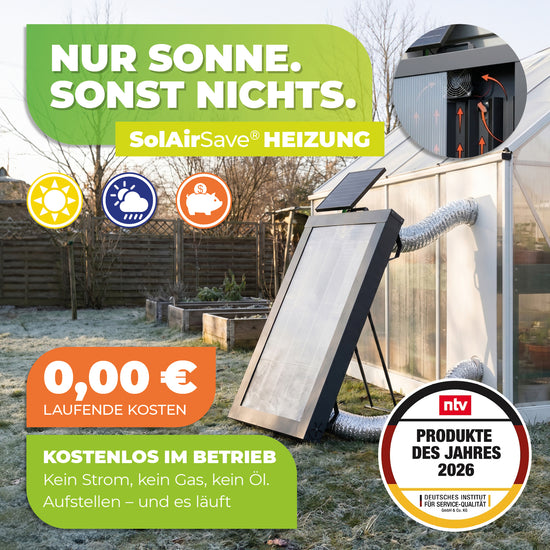 Stallheizung Solar SolAirSave – Heizen mit Sonnenenergie ohne Stromkosten