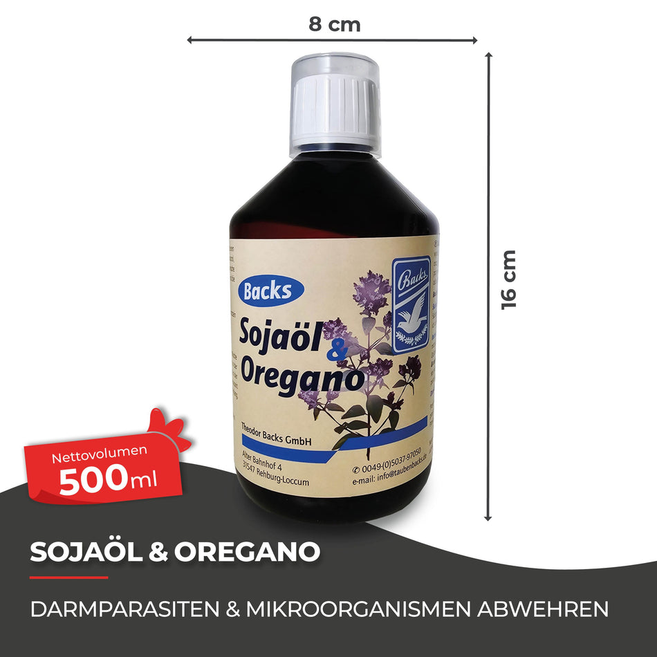 Oregano für Hühner: 500 ml Sojaöl zur Verdauungsförderung