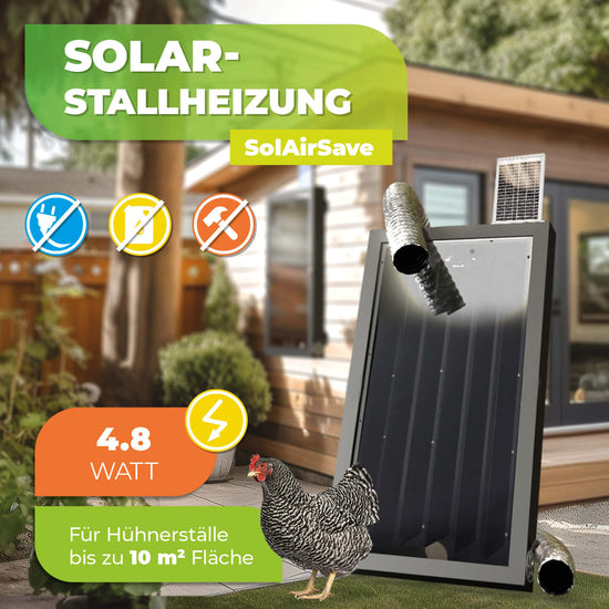 Stallheizung Solar SolAirSave – Heizen mit Sonnenenergie ohne Stromkosten