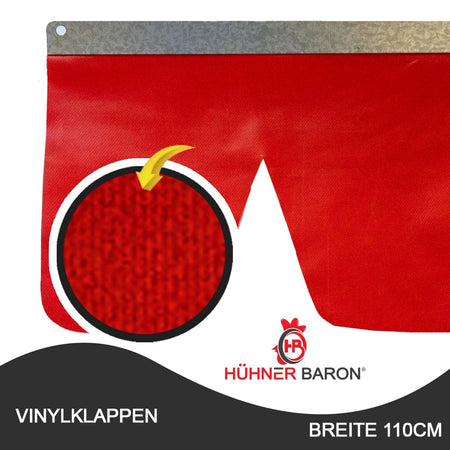 Vinylklappen in rot von Hühnerbaron