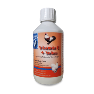 Vitamin für Hühner: 250 ml Vitamin E + Selen für optimale Fruchtbarkeit