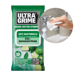 Anti-Bac - XXL Premium Feuchtreinigungstücher, töten 99,99 % aller Bakterien, Zitrus-Duft