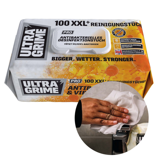 Pro Anti-Bac - XXL Premium Feuchtreinigungstücher, wirksam gegen Viren & 99,99 % aller Bakterien