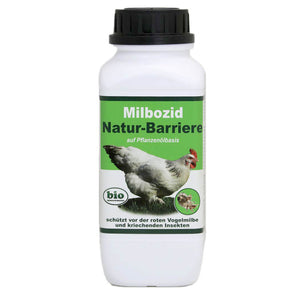 Hühnermilben vorbeugen - Milbozid Natur-Barriere, biologischer Schutz vor der roten Vogelmilbe