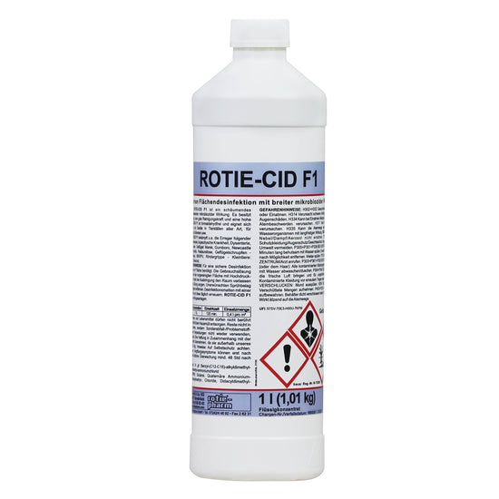 Flächendesinfektion schäumend, ROTIE-CID F1, breite mikrobiozide Wirkung mit Tiefenwirkung