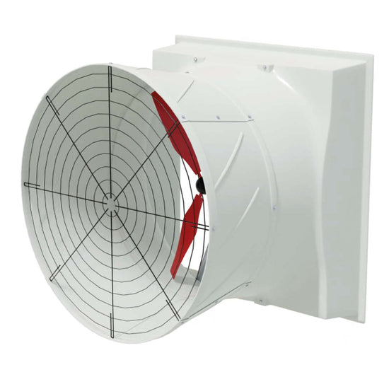 TKC FRP - Profi Hochleistungsventilator für den Hühnerstall, Abluftventilator aus GFK, FRP & Edelstahl, 48.000 m³/h
