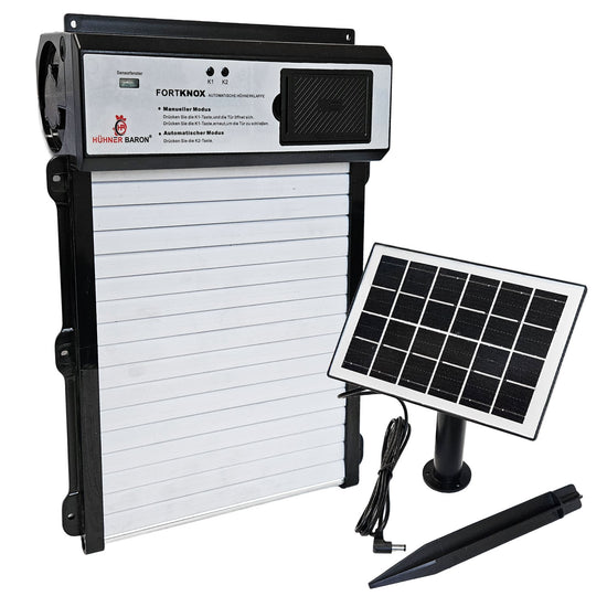 Automatische Hühnerklappe Solar mit Einklemmschutz