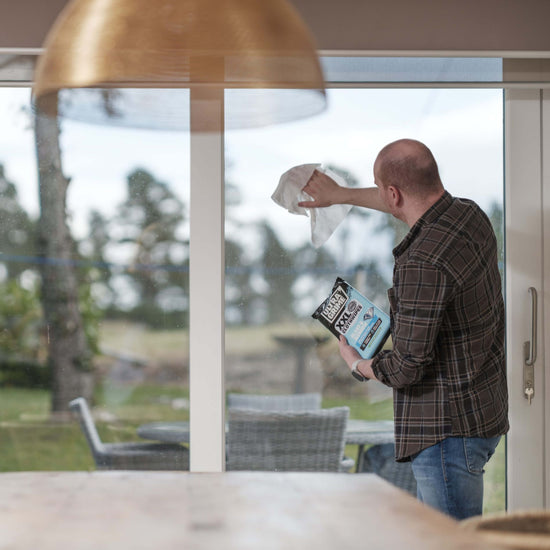 Glass & Stainless - XXL Premium Feuchtreinigungstücher, entfernt Streifen auf Glas, Chrom & Edelstahl