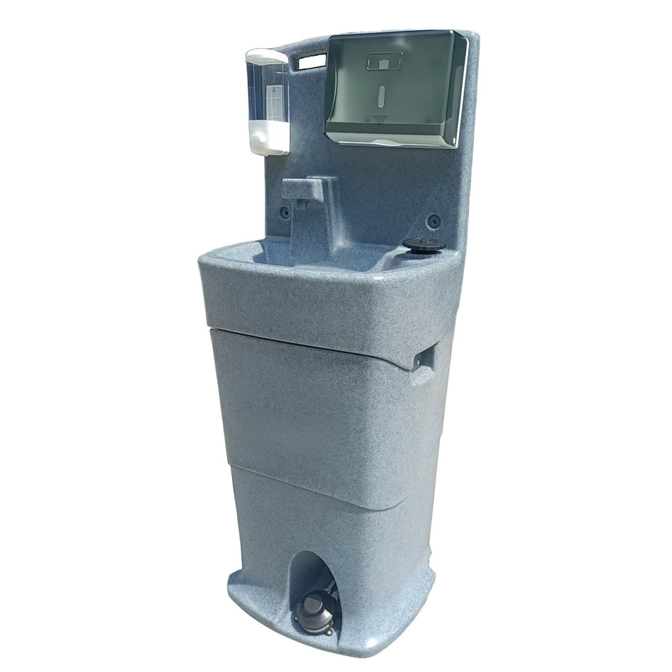 Mobile Handwaschstation AQUAPORT, Waschbecken mit Frisch- & Abwassertank