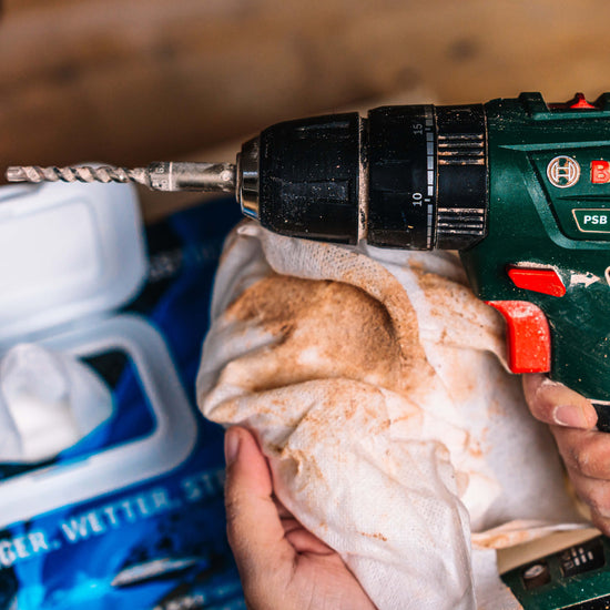 Pro Mehrzweck - XXL Premium Allzweck Feuchtreinigungstücher, entfernt Fett, Öl, Farbe und Tinte