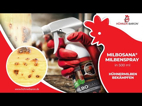 Hühnermilben bekämpfen mit Milbosana® Milbenspray in 500ml und 20L