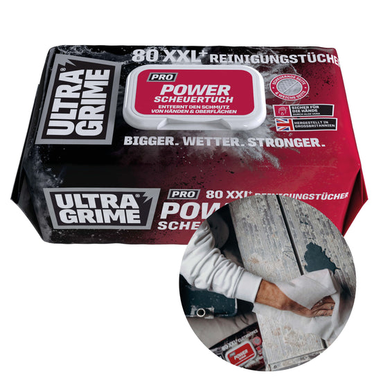 Pro Power Scheuertuch - XXL Premium Feuchtreinigungstücher, gegen extreme Verkrustungen & Fett