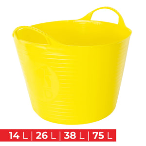Gorilla Tub® Flexibler Schwerlast Eimer aus Kunststoff, Gelb, vers. Größen 14 bis 75 L