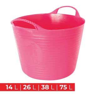 Gorilla Tub® Flexibler Schwerlast Eimer aus Kunststoff, Pink, vers. Größen 14 bis 75 L