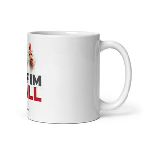 Weiße, glänzende Tasse Motiv 